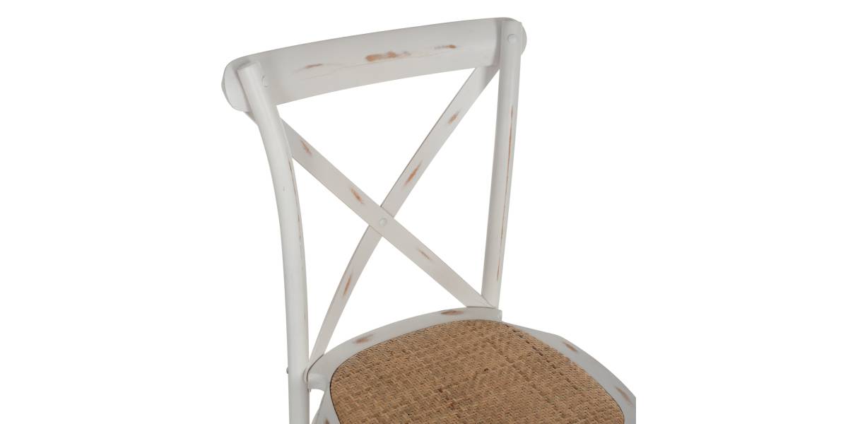 ΚΑΡΕΚΛΑ OWEN ΣΤΟΙΒΑΖΟΜΕΝΗ ΞΥΛΙΝΗ ΑΠΟ ΟΞΙΑ WHITE WASH ΧΡΩΜΑ ΜΕ ΧΙΑΣΤΙ ΠΛΑΤΗ HM8575.04 45x55,5x90 cm