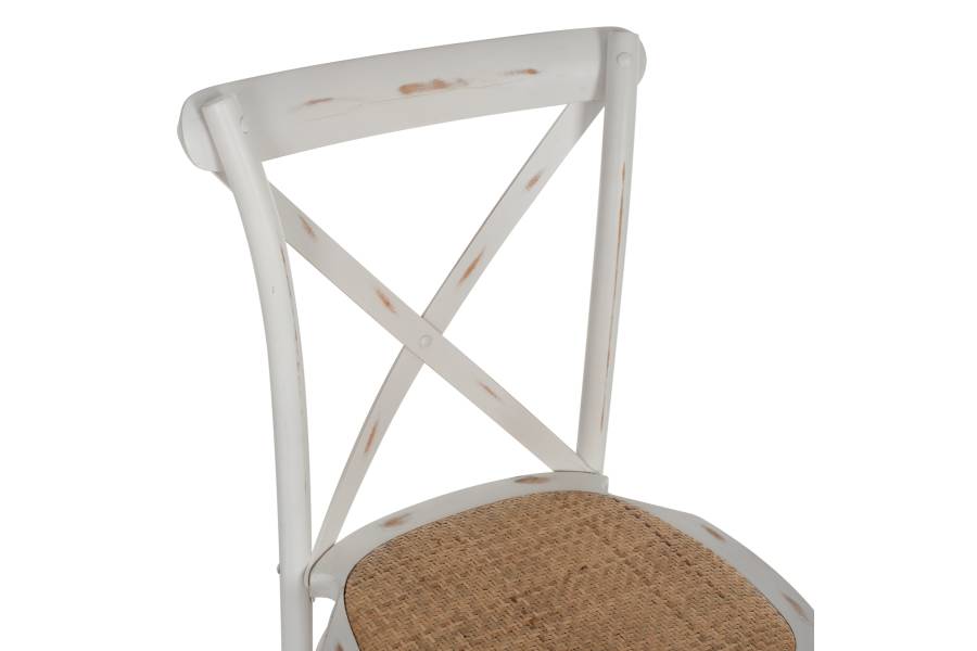 ΚΑΡΕΚΛΑ OWEN ΣΤΟΙΒΑΖΟΜΕΝΗ ΞΥΛΙΝΗ ΑΠΟ ΟΞΙΑ WHITE WASH ΧΡΩΜΑ ΜΕ ΧΙΑΣΤΙ ΠΛΑΤΗ HM8575.04 45x55,5x90 cm