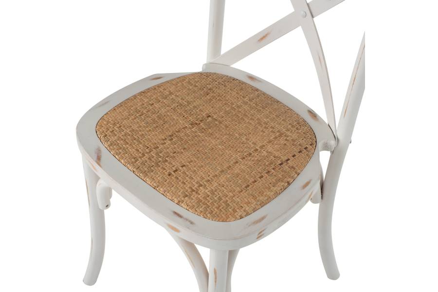 ΚΑΡΕΚΛΑ OWEN ΣΤΟΙΒΑΖΟΜΕΝΗ ΞΥΛΙΝΗ ΑΠΟ ΟΞΙΑ WHITE WASH ΧΡΩΜΑ ΜΕ ΧΙΑΣΤΙ ΠΛΑΤΗ HM8575.04 45x55,5x90 cm