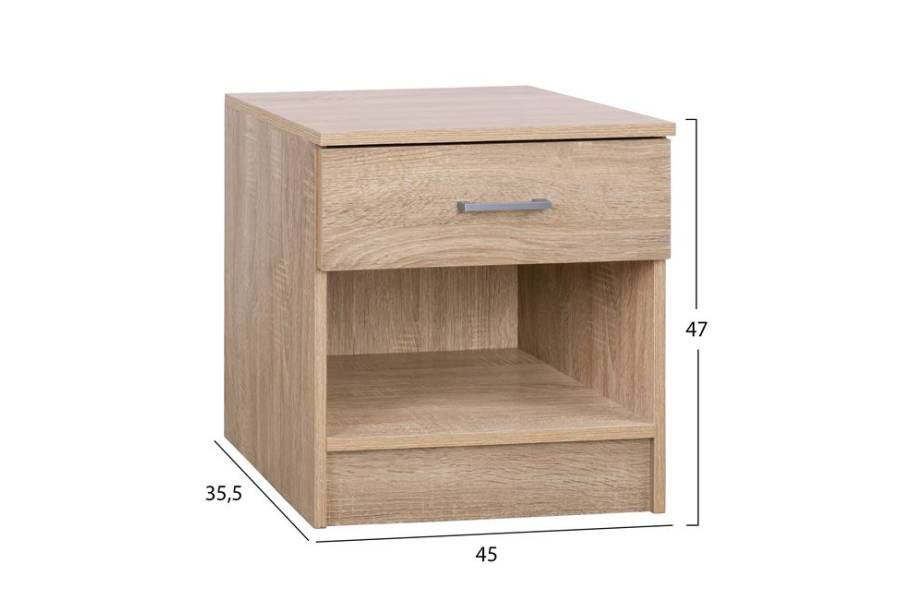 ΚΟΜΟΔΙΝΟ ΜΕ 1 ΣΥΡΤΑΡΙ LANEY SONAMA 45x35,5x47Υ εκ. HM2345.01