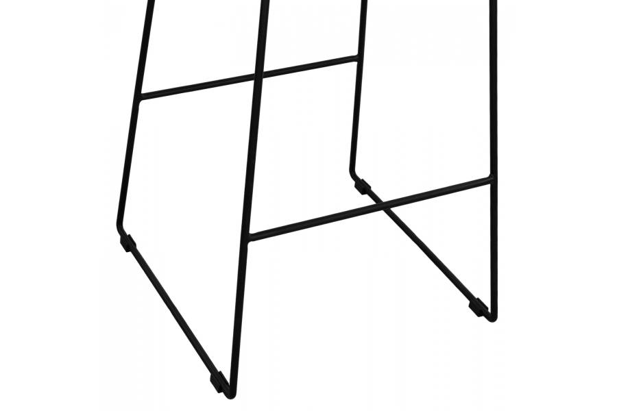 ΣΚΑΜΠΟ ΜΕΤΑΛΛΙΚΟ ALLEGRA HM5641 ΜΕ WICKER ΣΕ ΜΠΕΖ ΑΠΟΧΡΩΣΗ 49x50x76 εκ.
