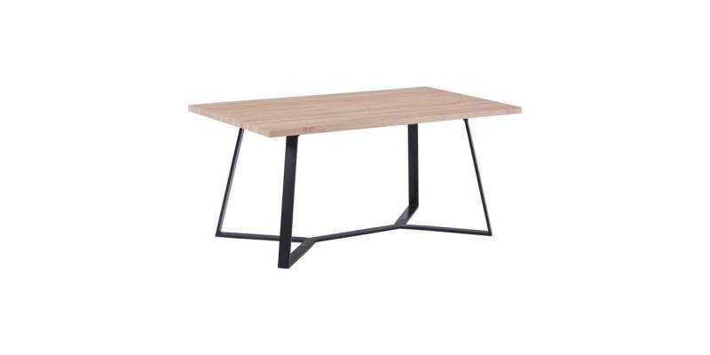 ΤΡΑΠΕΖΙ ALDWIN ΜΕ MDF ΕΠΙΦΑΝΕΙΑ SONAMA & ΜΕΤΑΛΛΙΚΑ ΠΟΔΙΑ HM8551.01 160X90X75Υ εκ.