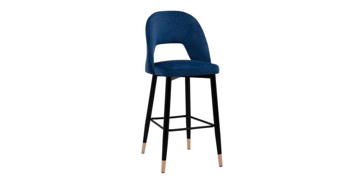 ΣΚΑΜΠΟ ΜΠΑΡ HARPER HM8526.08 ΒΕΛΟΥΔΟ ΜΠΛΕ ΜΕ ΜΕΤΑΛΛΙΚΟ ΣΚΕΛΕΤΟ 50x51x111Υ εκ.