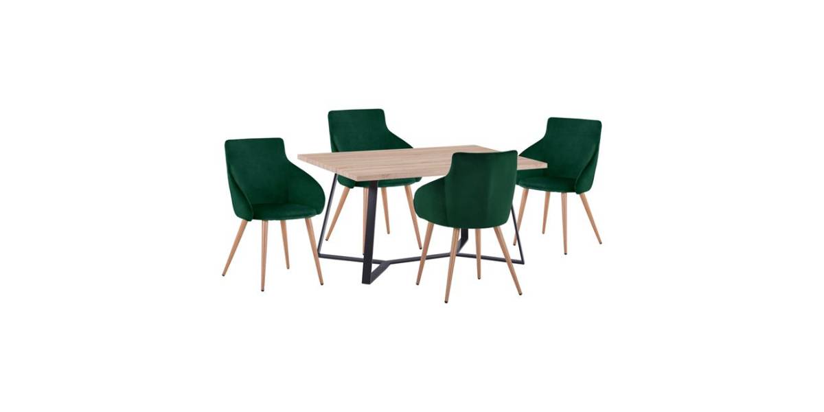 ΣΕΤ ΤΡΑΠΕΖΑΡΙΑΣ HM11182 5ΤΜΧ ΤΡΑΠΕΖΙ ALDWIN MDF & ΚΑΡΕΚΛΕΣ IVY ΚΥΠΑΡΙΣΣΙ ΒΕΛΟΥΔΟ