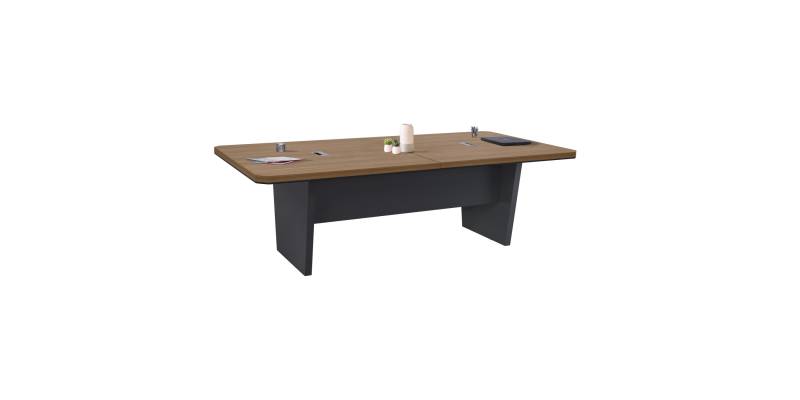 ΕΠΑΓΓΕΛΜΑΤΙΚΟ ΓΡΑΦΕΙΟ ΣΥΝΕΔΡΙΑΣΕΩΝ HM2361 SUPREME HONEY OAK & ΓΚΡΙ 240x120x75Υεκ.