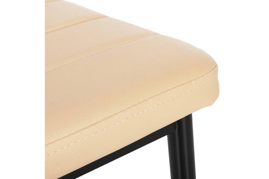 ΚΑΡΕΚΛΑ ΤΡΑΠΕΖΑΡΙΑΣ LADY HM0037.25 ΑΝΟΙΧΤΟ ΚΡΕΜ PU ΣΚΕΛΕΤΟΣ ΜΑΥΡΟΣ ΜΕΤΑΛ. (K/D) 42x44x95Υεκ