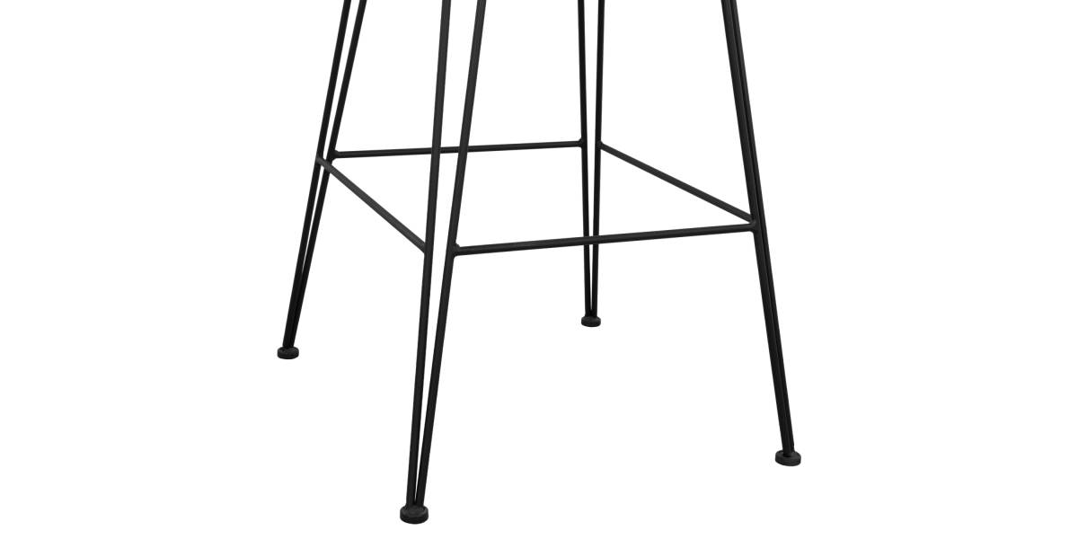 ΣΚΑΜΠΟ ΜΕΤΑΛΛΙΚΟ ALLEGRA HM5690 ΜΕ WICKER ΜΑΥΡΟ-ΜΠΕΖ 55x60x109Υ εκ.