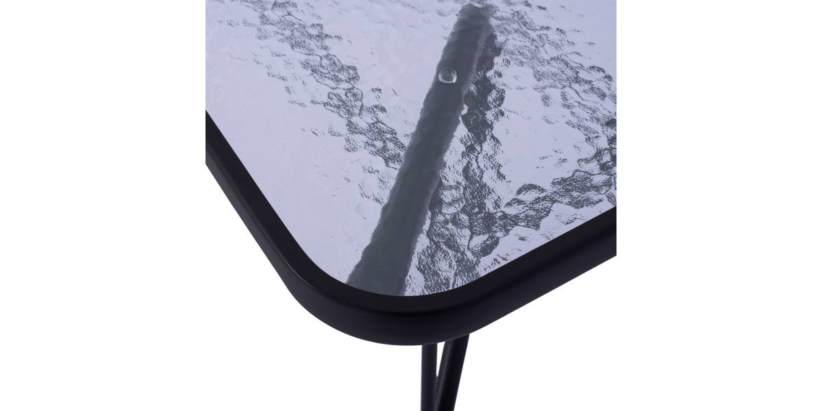 ΤΡΑΠΕΖΙ ADAM HM5679.01 ΜΕΤΑΛΛΙΚΟ ΓΚΡΙ ΜΕ ΓΥΑΛΙΝΗ ΕΠΙΦΑΝΕΙΑ 120Χ70Χ71Υεκ.