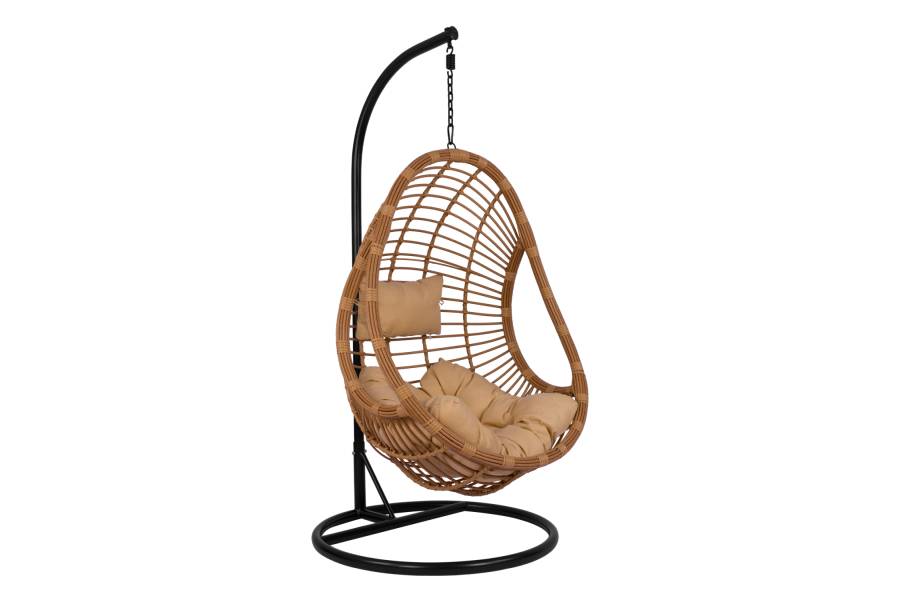ΚΡΕΜΑΣΤΗ ΠΟΛΥΘΡΟΝΑ ΦΩΛΙΑ CALLIE HM5541.01 ΜΕ WICKER & ΜΑΞΙΛΑΡΙΑ ΜΠΕΖ Φ95Χ195Υ εκ.