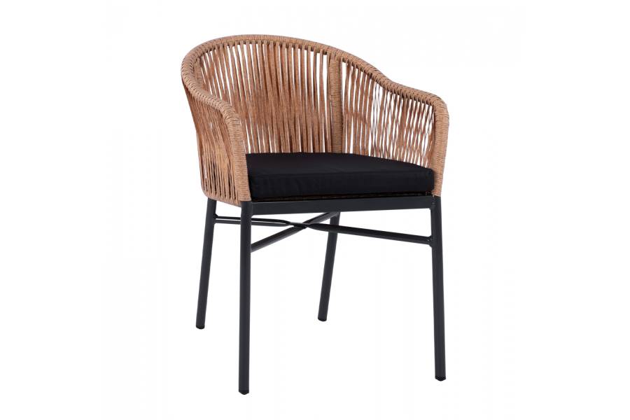 ΠΟΛΥΘΡΟΝΑ ΑΛΟΥΜΙΝΙΟΥ RAFAEL HM5698.01 ΑΝΘΡΑΚΙ ΜΕ ΜΠΕΖ WICKER 57x58x77Υ εκ.