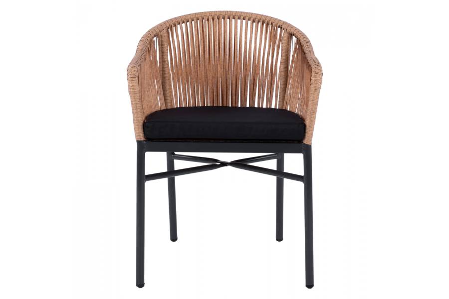 ΠΟΛΥΘΡΟΝΑ ΑΛΟΥΜΙΝΙΟΥ RAFAEL HM5698.01 ΑΝΘΡΑΚΙ ΜΕ ΜΠΕΖ WICKER 57x58x77Υ εκ.