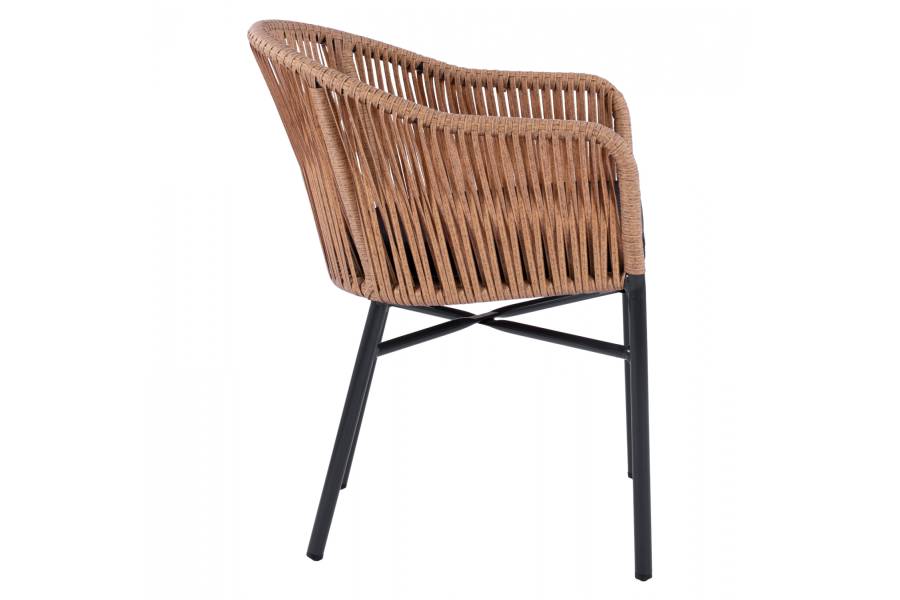 ΠΟΛΥΘΡΟΝΑ ΑΛΟΥΜΙΝΙΟΥ RAFAEL HM5698.01 ΑΝΘΡΑΚΙ ΜΕ ΜΠΕΖ WICKER 57x58x77Υ εκ.
