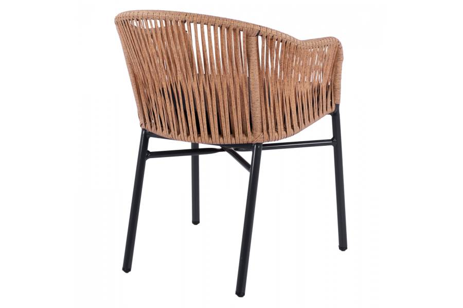 ΠΟΛΥΘΡΟΝΑ ΑΛΟΥΜΙΝΙΟΥ RAFAEL HM5698.01 ΑΝΘΡΑΚΙ ΜΕ ΜΠΕΖ WICKER 57x58x77Υ εκ.