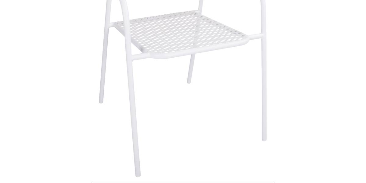 ΚΑΡΕΚΛΑ ΜΕΤΑΛΛΙΚΗ ΛΕΥΚΗ THETIS HM5173.12 55x57x79 cm