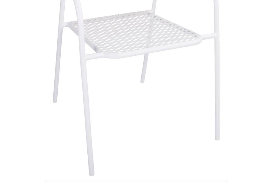 ΚΑΡΕΚΛΑ ΜΕΤΑΛΛΙΚΗ ΛΕΥΚΗ THETIS HM5173.12 55x57x79 cm