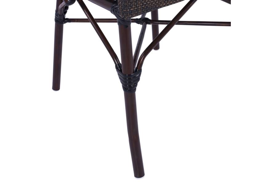 ΚΑΡΕΚΛΑ PRETORIA ΜΕΤΑΛΛΙΚΗ BAMBOO LOOK ΚΑΦΕ HM5718 54x62x89 εκ.