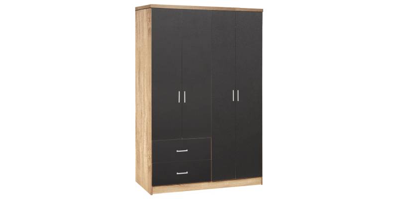 ΝΤΟΥΛΑΠΑ 4ΦΥΛΛΗ BRIANA ME 2 ΣΥΡΤΑΡΙΑ HM339.04 SONAMA-ΓΚΡΙ 120Χ42,5Χ180,5εκ.