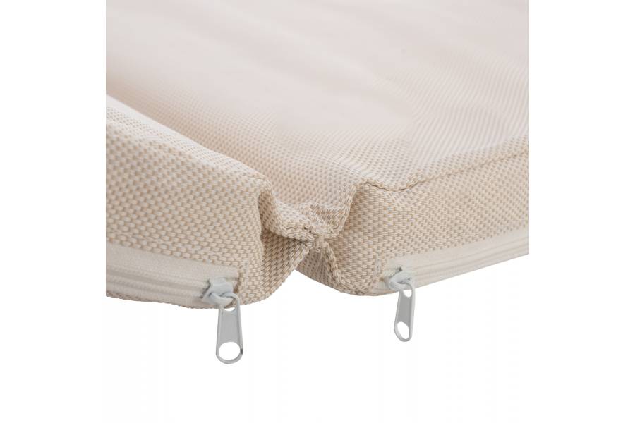 ΜΑΞΙΛΑΡΙ ΞΑΠΛΩΣΤΡΑΣ TEXTILENE 600gr/m2 2X1 SIFNOS ΜΠΕΖ HM11234.60T 196(117+1+78)x58x6εκ.