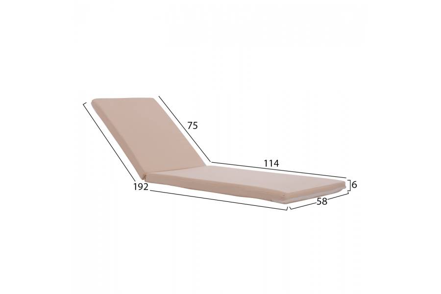 ΜΑΞΙΛΑΡΙ ΞΑΠΛΩΣΤΡΑΣ POLYESTER CHIOS ΜΠΕΖ HM11234.01P 192x58x6 εκ.