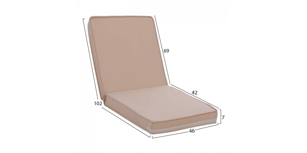 ΜΑΞΙΛΑΡΙ ΚΑΡΕΚΛΑΣ ΜΕ ΠΛΑΤΗ POLYESTER CHIOS ΜΠΕΖ HM11238.01P 110X46X6κ.