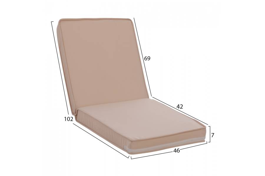 ΜΑΞΙΛΑΡΙ ΚΑΡΕΚΛΑΣ ΜΕ ΠΛΑΤΗ POLYESTER CHIOS ΜΠΕΖ HM11238.01P 110X46X6κ.