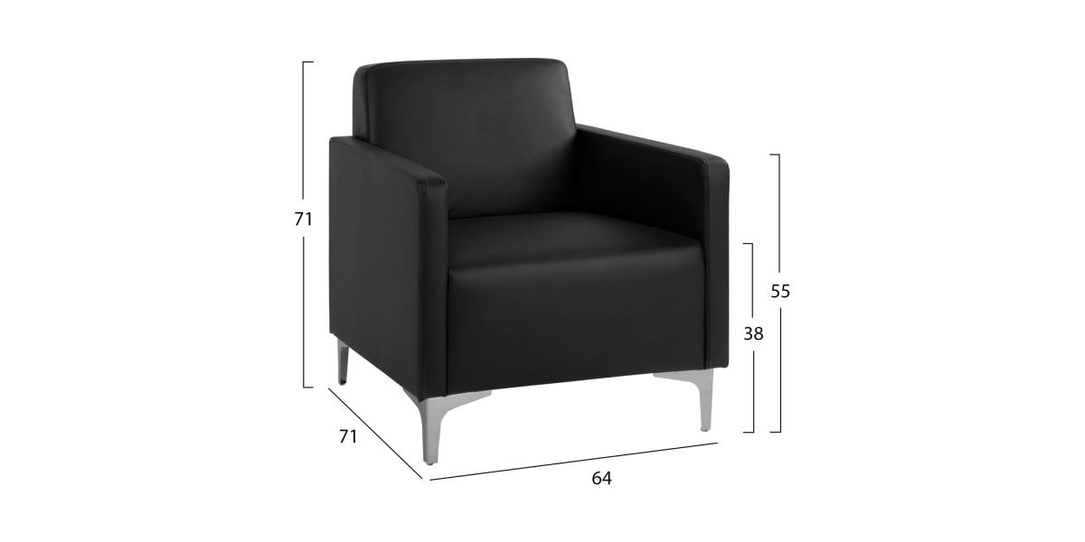 ΠΟΛΥΘΡΟΝΑ NELLIE HM3159.11 ΜΕ ΜΑΥΡΟ PU 64Χ71Χ71Υ εκ.