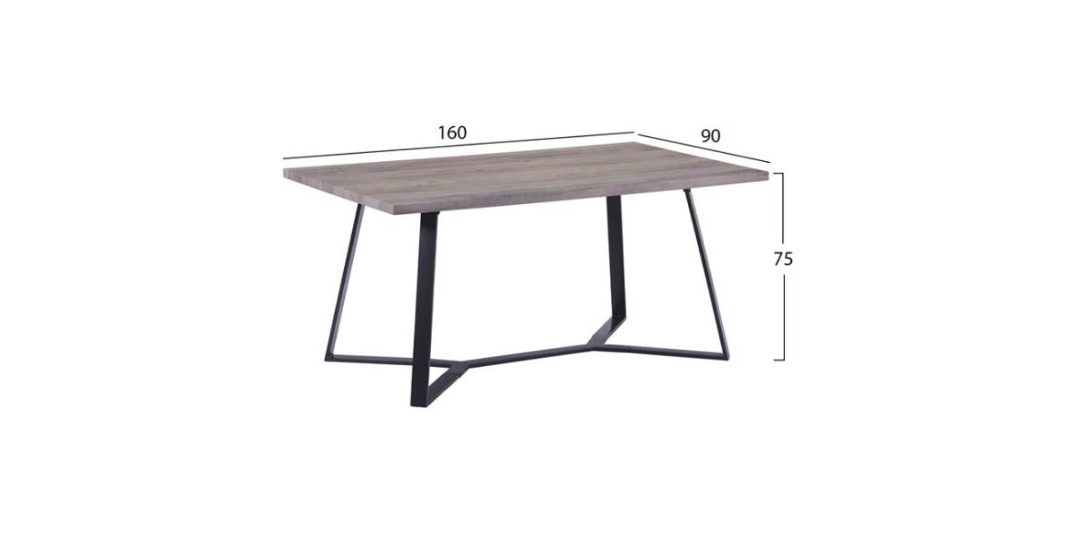 ΣΕΤ 5TMX ΤΡΑΠΕΖΙ MDF ALDWIN 160x90 ΜΕ ΠΟΛΥΘΡΟΝΑΚΙΑ ΒΕΛΟΥΔΙΝΑ IVY TΙΡΚΟΥΑΖ HM11255