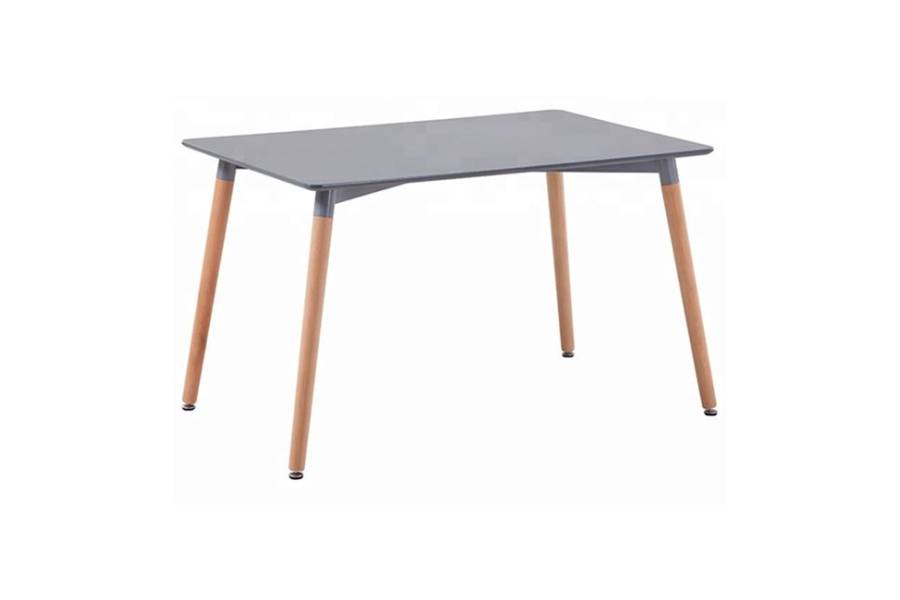ΤΡΑΠΕΖΙ MINIMAL HM008.10 ΓΚΡΙ ΜΕ ΞΥΛΙΝΑ ΠΟΔΙΑ ΟΞΙΑ 120X80X73Υ εκ.