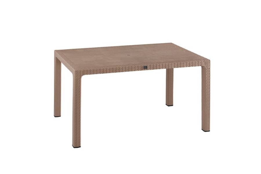 ΤΡΑΠΕΖΙ ΠΟΛΥΠΡΟΠΥΛΕΝΙΟΥ TODOR 150Χ90Χ73.5Υεκ.RATTAN ΚΑΠΟΥΤΣΙΝΟ ΜΕ UV PROTECTION HM5737.02