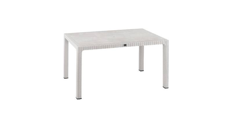 ΤΡΑΠΕΖΙ ΠΟΛΥΠΡΟΠΥΛΕΝΙΟΥ TODOR 150Χ90X73.5Υεκ. RATTAN ΛΕΥΚΟ ΜΕ UV PROTECTION HM5737.01