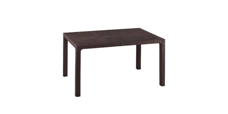 ΤΡΑΠΕΖΙ ΠΟΛΥΠΡΟΠΥΛΕΝΙΟΥ TODOR 150Χ90Χ73.5Υεκ.RATTAN ΚΑΦΕ ΜΕ UV PROTECTION HM5737.03