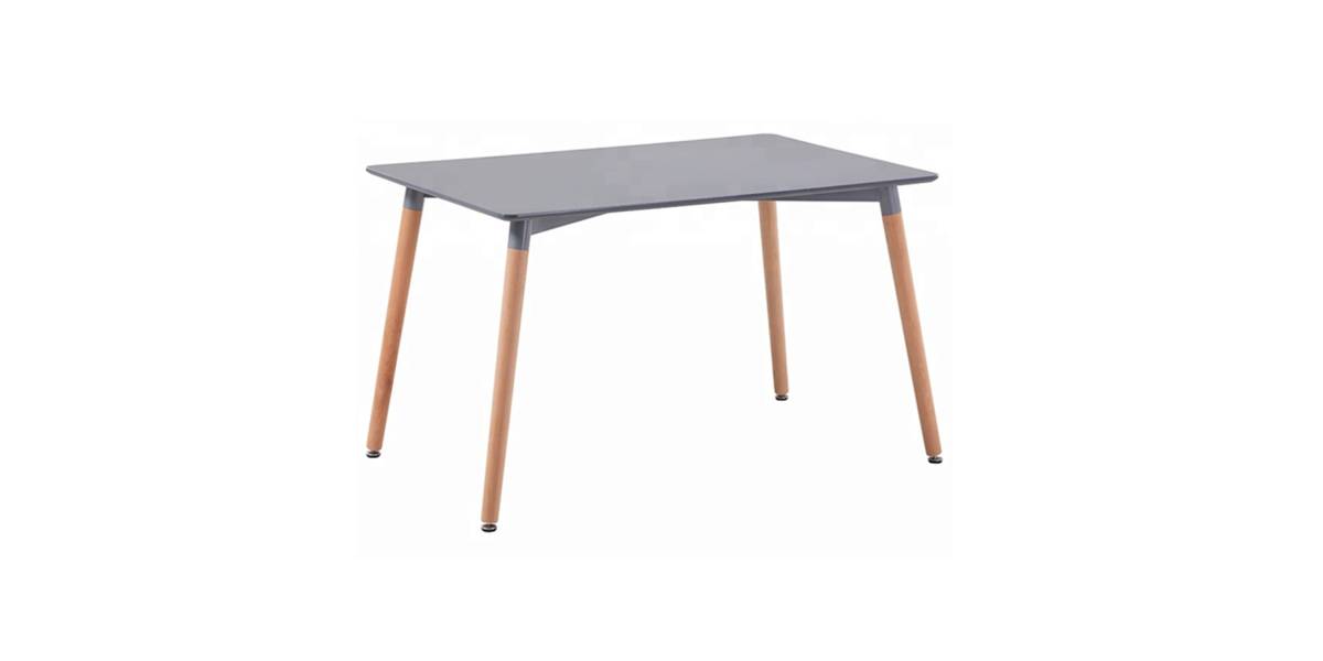 ΤΡΑΠΕΖΙ HM8697.10 MINIMAL, γκρι MDF, ξύλινα πόδια οξιά, 160Χ90X74,5Υ εκ