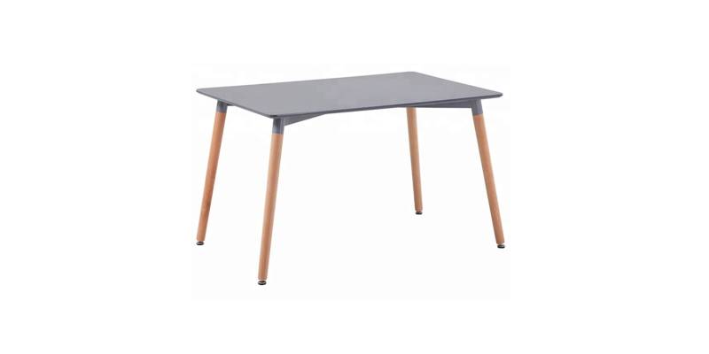 ΤΡΑΠΕΖΙ HM8697.10 MINIMAL, γκρι MDF, ξύλινα πόδια οξιά, 160Χ90X74,5Υ εκ
