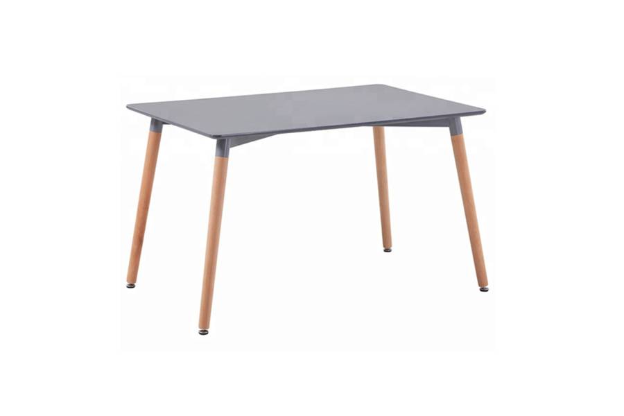ΤΡΑΠΕΖΙ HM8697.10 MINIMAL, γκρι MDF, ξύλινα πόδια οξιά, 160Χ90X74,5Υ εκ