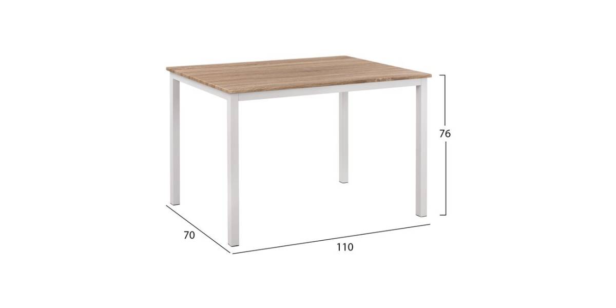ΣΕΤ 5ΤΜΧ ΤΡΑΠΕΖΙ 110x70x76 cm SONAMA & ΚΑΡΕΚΛΕΣ ΠΟΛΥΠΡΟΠΥΛΕΝΙΟΥ ΜΑΥΡΕΣ ΜΕΤΑΛΛΙΚΑ ΠΟΔΙΑ HM11016