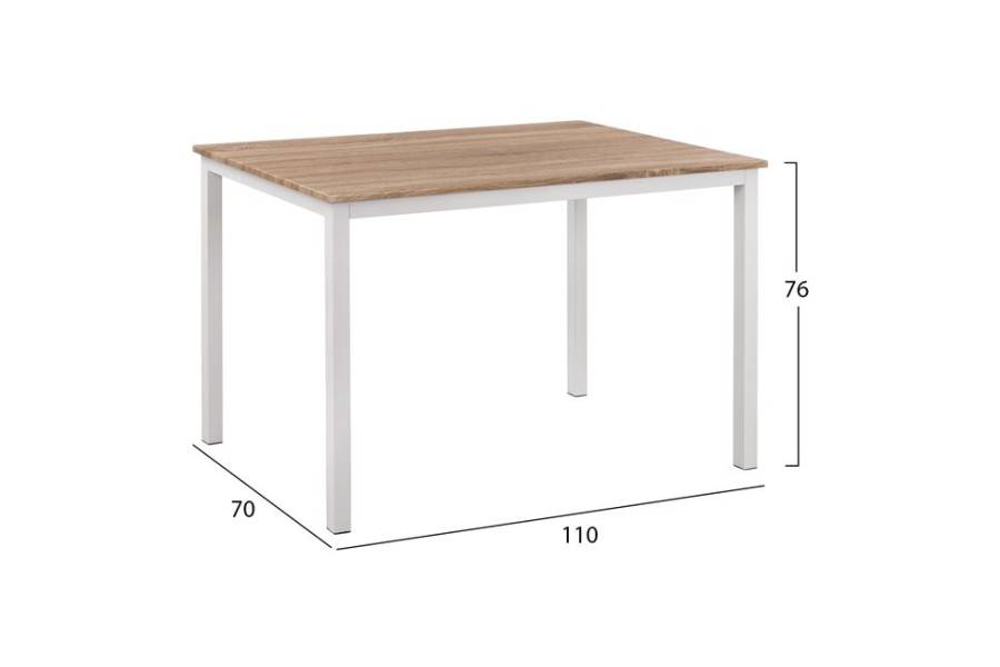ΣΕΤ 5ΤΜΧ ΤΡΑΠΕΖΙ 110x70x76 cm SONAMA & ΚΑΡΕΚΛΕΣ ΠΟΛΥΠΡΟΠΥΛΕΝΙΟΥ ΜΑΥΡΕΣ ΜΕΤΑΛΛΙΚΑ ΠΟΔΙΑ HM11016