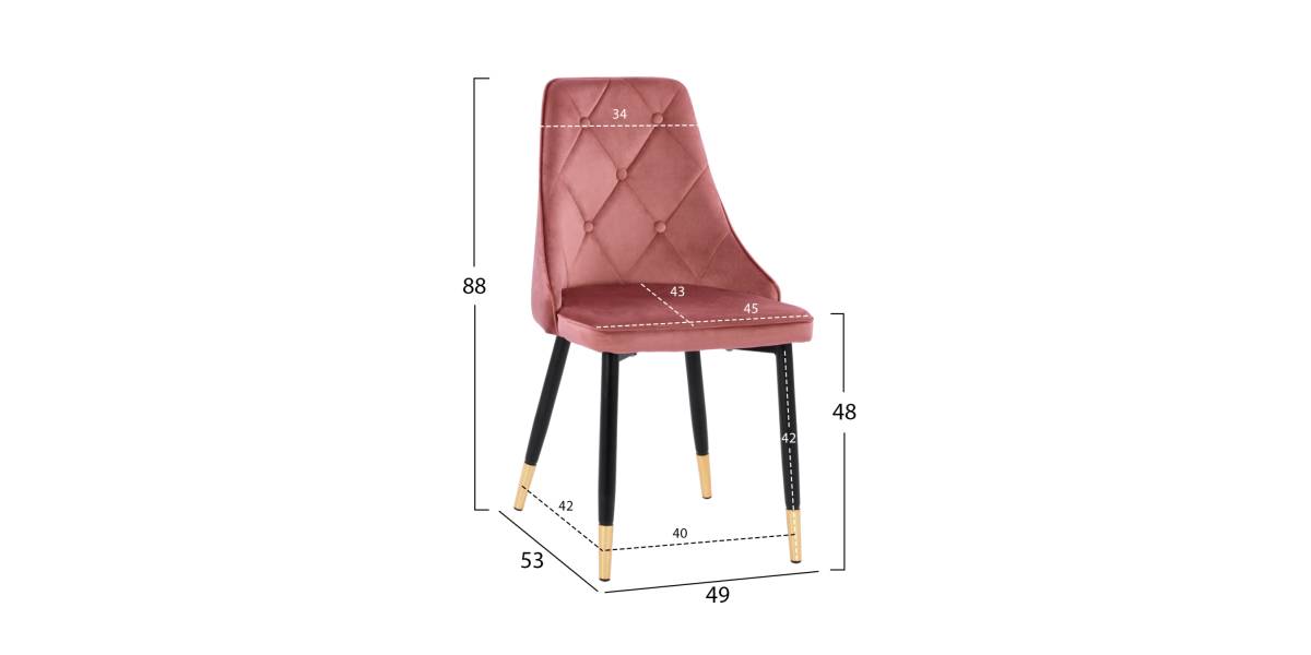 ΚΑΡΕΚΛΑ FANNIE HM8701.02 ΒΕΛΟΥΔΟ ΣΑΠΙΟ ΜΗΛΟ ΜΕ ΜΕΤΑΛΛΙΚΟ ΣΚΕΛΕΤΟ 49x53x88Υ εκ.