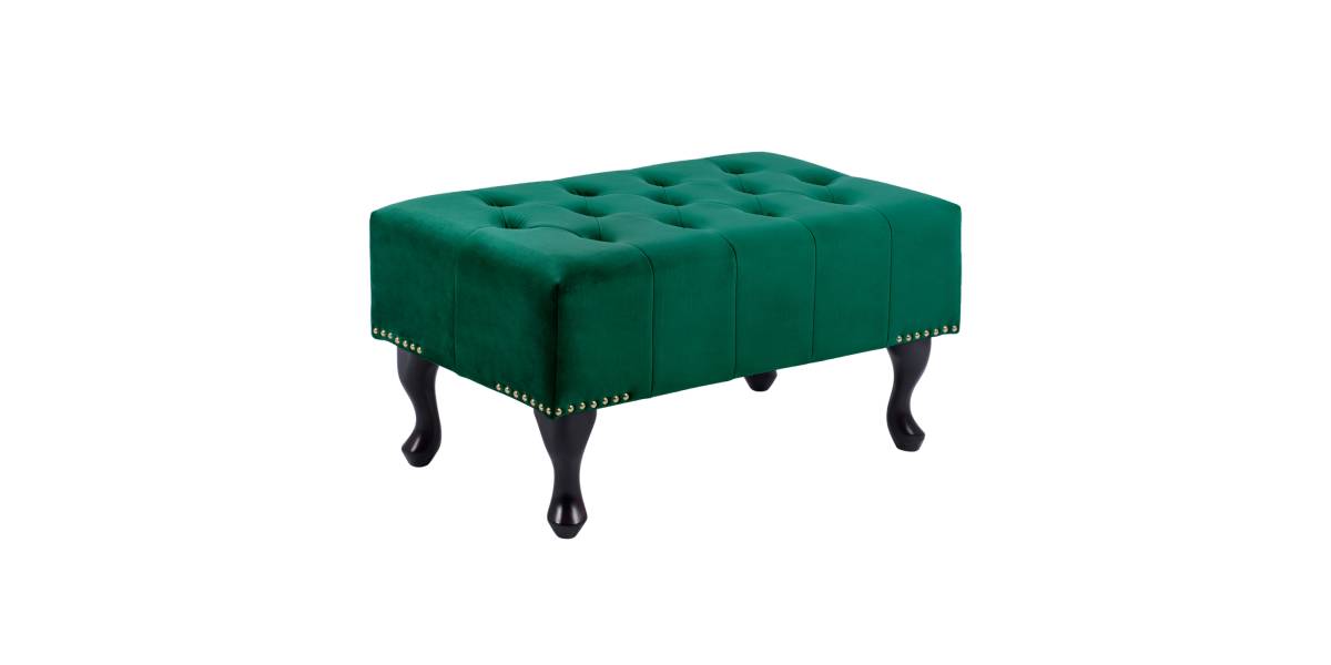 ΤΑΜΠΟΥΡΕ T.CHESTERFIELD EMMA HM226.03 ΚΥΠΑΡΙΣΣΙ ΒΕΛΟΥΔΟ-ΜΑΥΡΑ ΠΟΔΙΑ 80x45x40Υεκ
