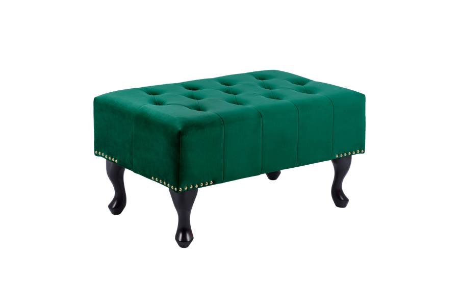 ΤΑΜΠΟΥΡΕ T.CHESTERFIELD EMMA HM226.03 ΚΥΠΑΡΙΣΣΙ ΒΕΛΟΥΔΟ-ΜΑΥΡΑ ΠΟΔΙΑ 80x45x40Υεκ