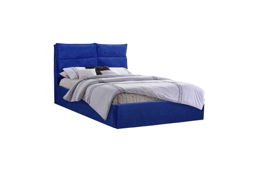 ΚΡΕΒΑΤΙ ROYALTY ΑΠΟ ΒΕΛΟΥΔΟ ΜΠΛΕ ΥΠΕΡΔΙΠΛΟ 160x200 εκ. HM563.08