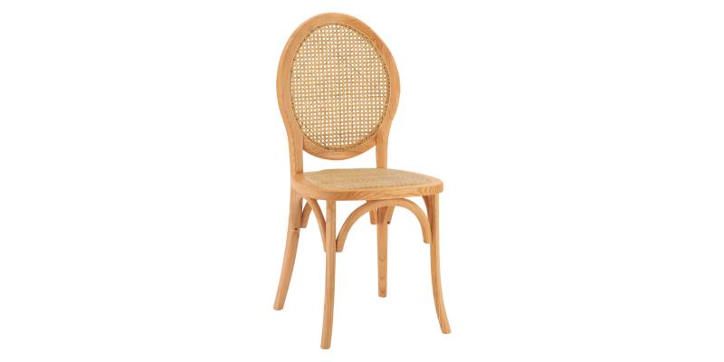 ΚΑΡΕΚΛΑ ΞΥΛΙΝΗ TINSLEY ΜΕ ΟΒΑΛ ΠΛΑΤΗ ΚΑΙ ΠΛΕΞΗ RATTAN ΣΕ ΦΥΣΙΚΗ ΑΠΟΧΡΩΣΗ HM8745.01 45x50x97 εκ.