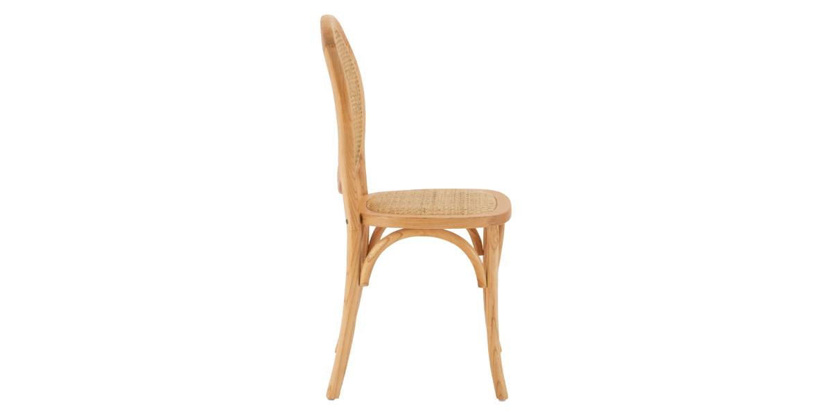 ΚΑΡΕΚΛΑ ΞΥΛΙΝΗ TINSLEY ΜΕ ΟΒΑΛ ΠΛΑΤΗ ΚΑΙ ΠΛΕΞΗ RATTAN ΣΕ ΦΥΣΙΚΗ ΑΠΟΧΡΩΣΗ HM8745.01 45x50x97 εκ.