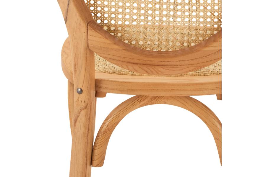 ΚΑΡΕΚΛΑ ΞΥΛΙΝΗ TINSLEY ΜΕ ΟΒΑΛ ΠΛΑΤΗ ΚΑΙ ΠΛΕΞΗ RATTAN ΣΕ ΦΥΣΙΚΗ ΑΠΟΧΡΩΣΗ HM8745.01 45x50x97 εκ.