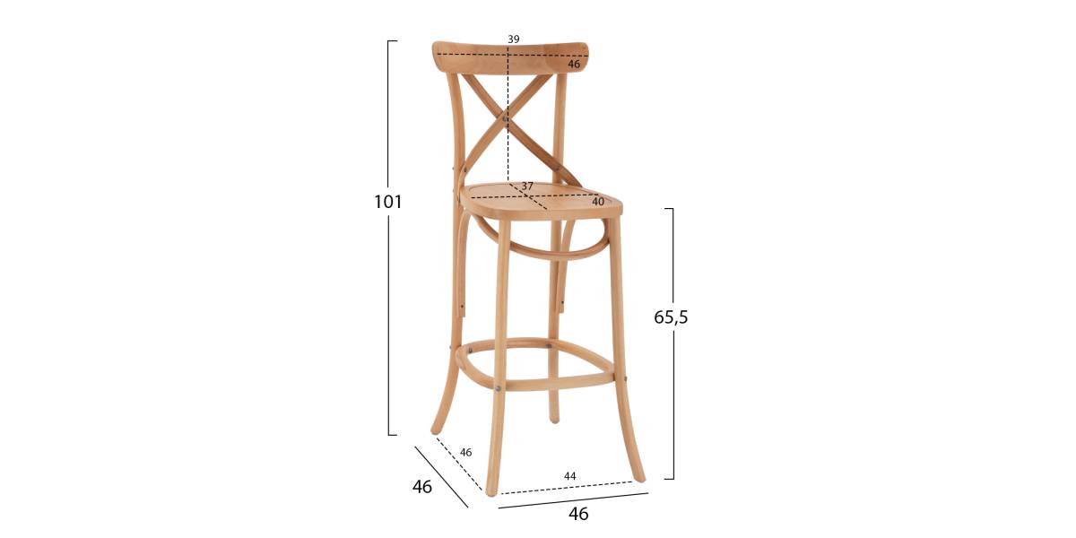 ΣΚΑΜΠΟ ΜΕΣ.ΥΨΟΥΣ GIOLIANA HM8750.01 ΑΠΟ ΟΞΙΑ ΦΥΣΙΚΟ ΜΕ PLYWOOD ΚΑΘΙΣΜΑ 46x46x101Υ εκ.
