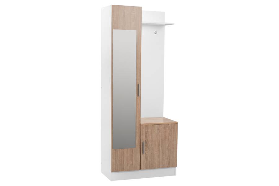 ΕΠΙΠΛΟ ΕΙΣΟΔΟΥ ΜΕ ΚΑΘΡΕΠΤΗ JANICE HM2264 SONAMA ΛΕΥΚΟ 70x37x181 εκ.
