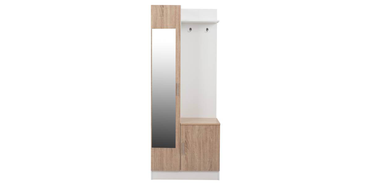 ΕΠΙΠΛΟ ΕΙΣΟΔΟΥ ΜΕ ΚΑΘΡΕΠΤΗ JANICE HM2264 SONAMA ΛΕΥΚΟ 70x37x181 εκ.