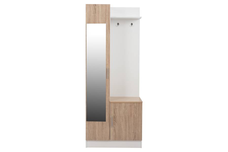 ΕΠΙΠΛΟ ΕΙΣΟΔΟΥ ΜΕ ΚΑΘΡΕΠΤΗ JANICE HM2264 SONAMA ΛΕΥΚΟ 70x37x181 εκ.