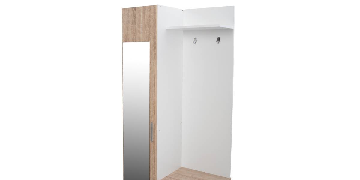 ΕΠΙΠΛΟ ΕΙΣΟΔΟΥ ΜΕ ΚΑΘΡΕΠΤΗ JANICE HM2264 SONAMA ΛΕΥΚΟ 70x37x181 εκ.