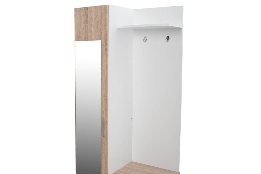 ΕΠΙΠΛΟ ΕΙΣΟΔΟΥ ΜΕ ΚΑΘΡΕΠΤΗ JANICE HM2264 SONAMA ΛΕΥΚΟ 70x37x181 εκ.