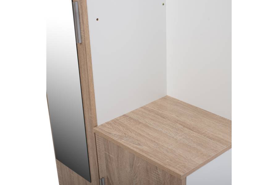 ΕΠΙΠΛΟ ΕΙΣΟΔΟΥ ΜΕ ΚΑΘΡΕΠΤΗ JANICE HM2264 SONAMA ΛΕΥΚΟ 70x37x181 εκ.